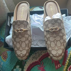 Coach mules size 10b. Brand new in box